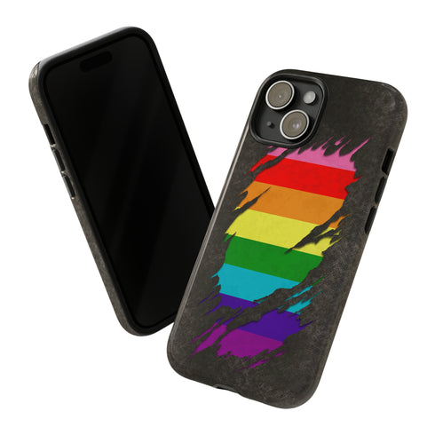 Original LGBTQ Pride Flag Ripped Reveal Tough Case